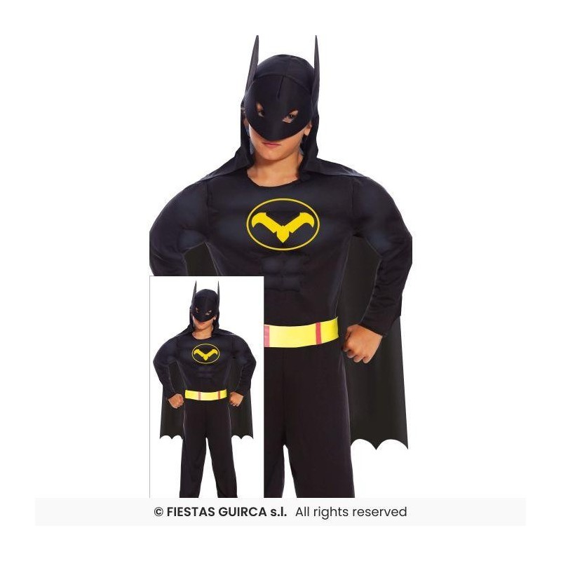DISFRAZ BLACK HERO, INFANTIL, 3 – 4 Años